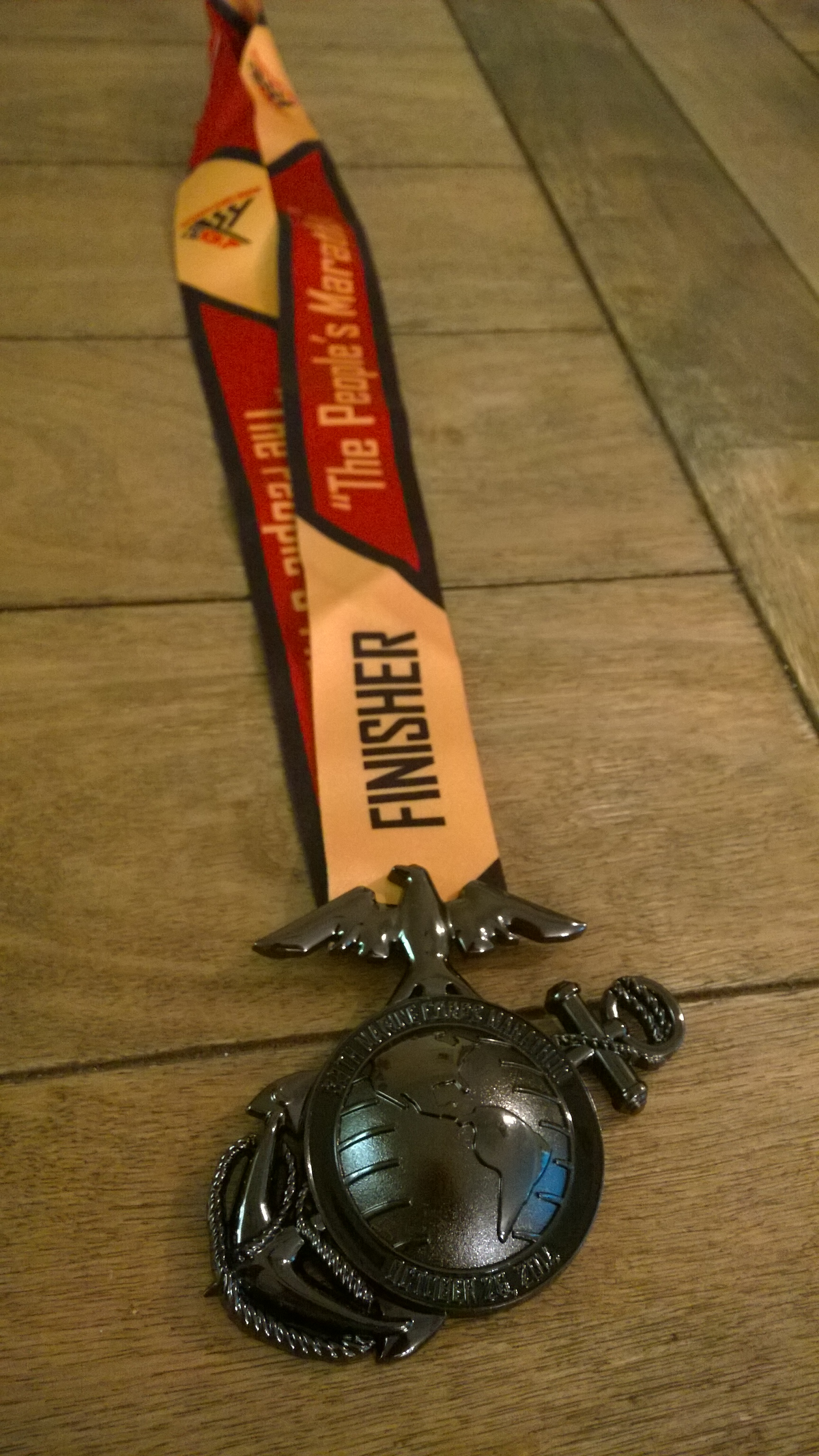 Marine Corps Marathon Washington DC race medal