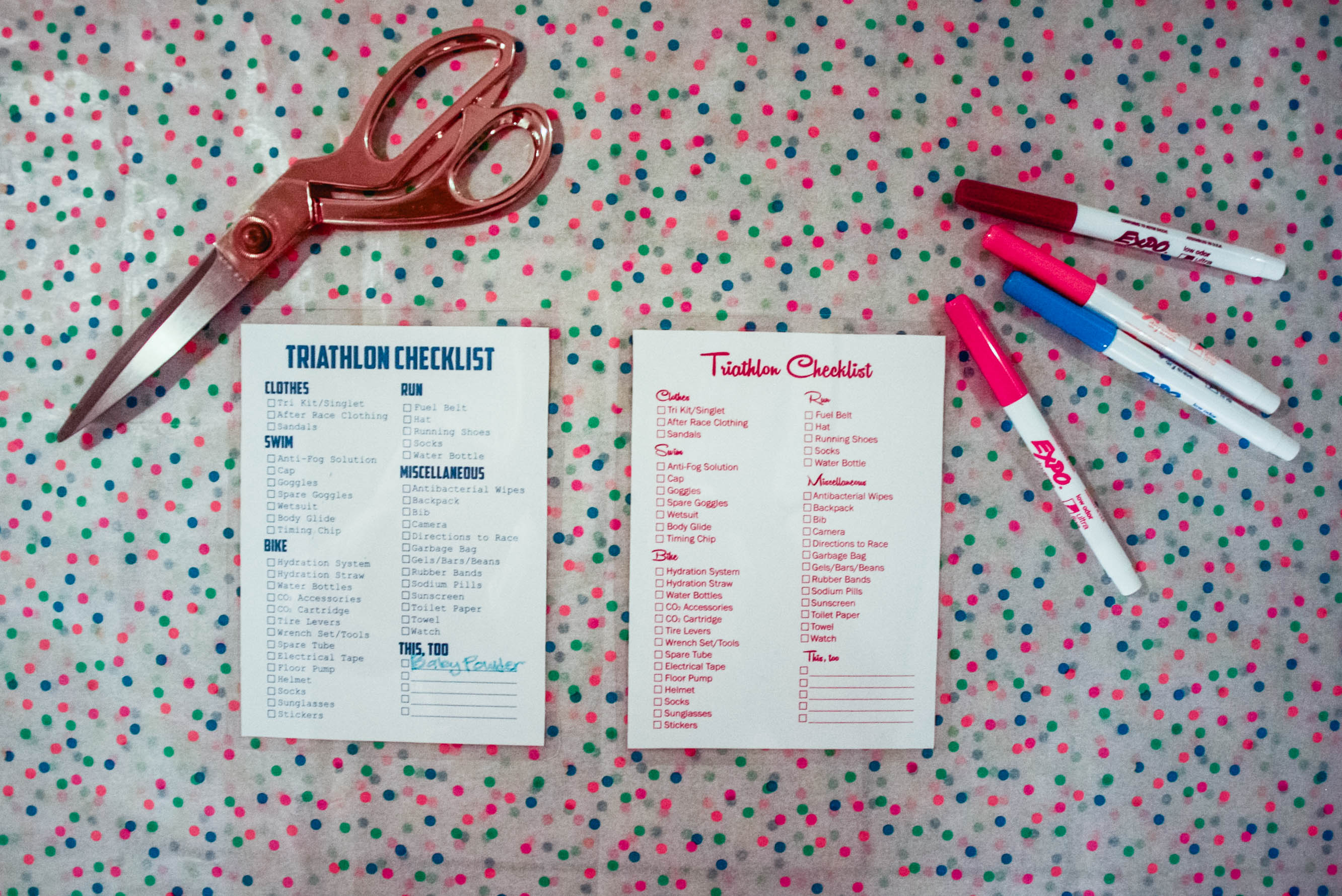 Printable Triathlon Race Gear Checklists-6