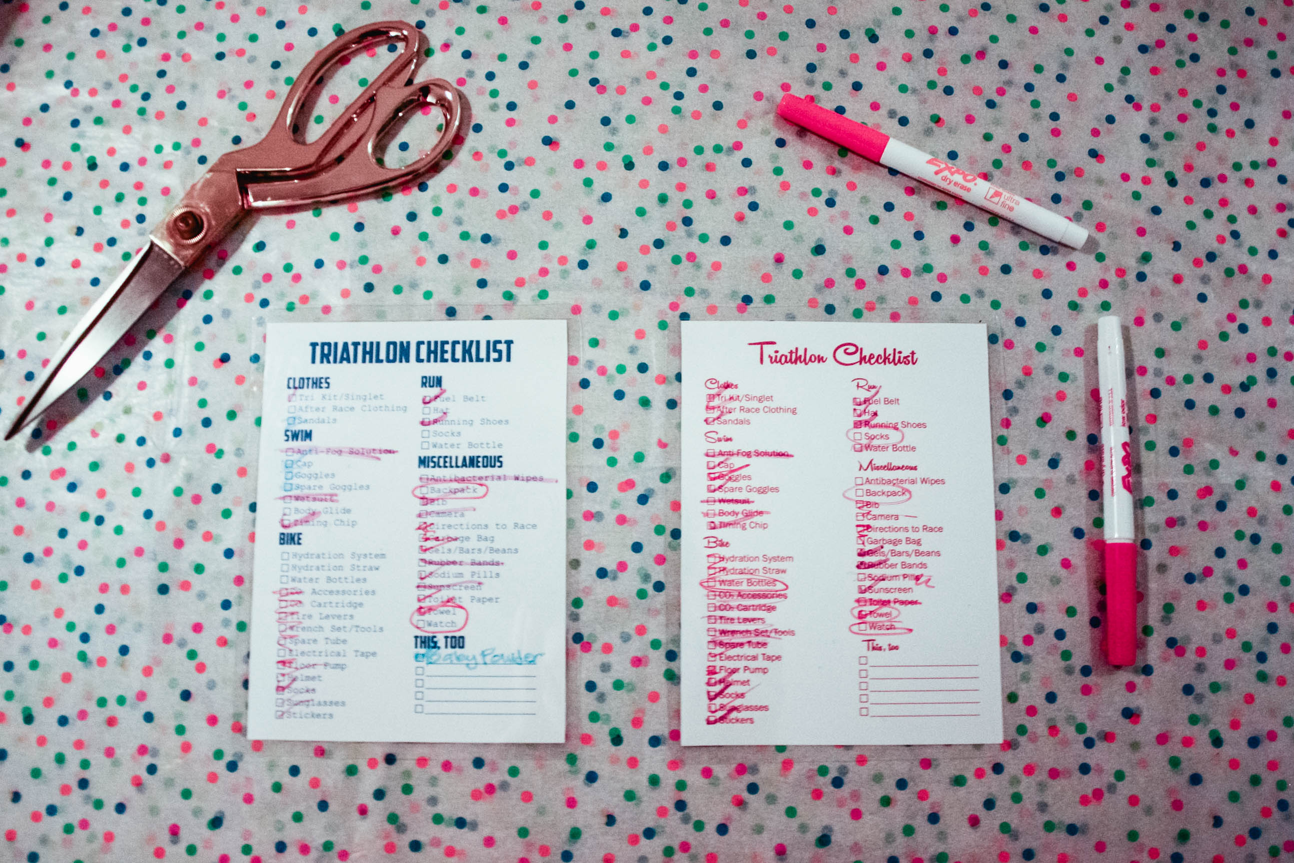 Printable Triathlon Race Gear Checklists-7