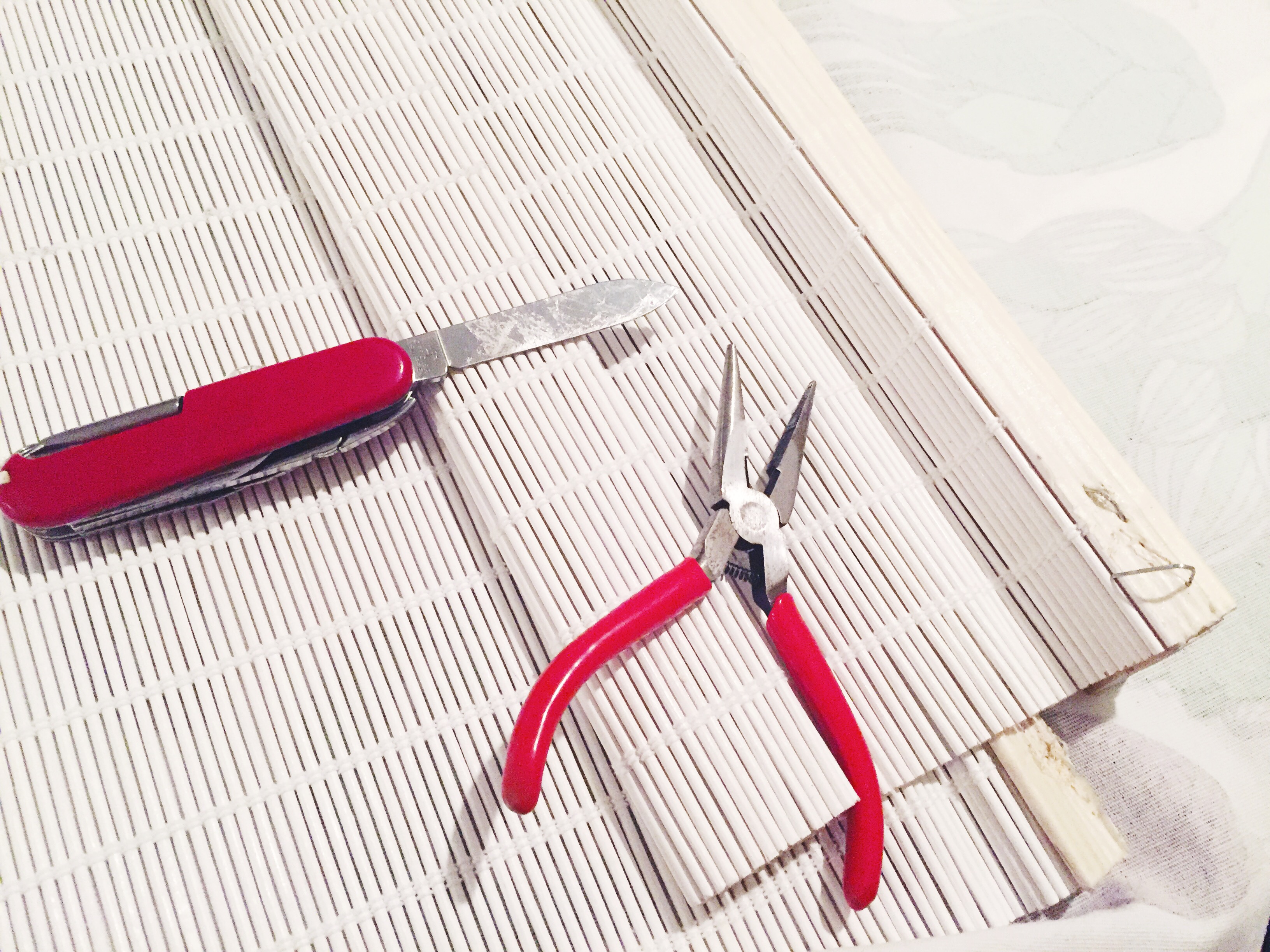 bamboo blind makeover to roman shades diy step