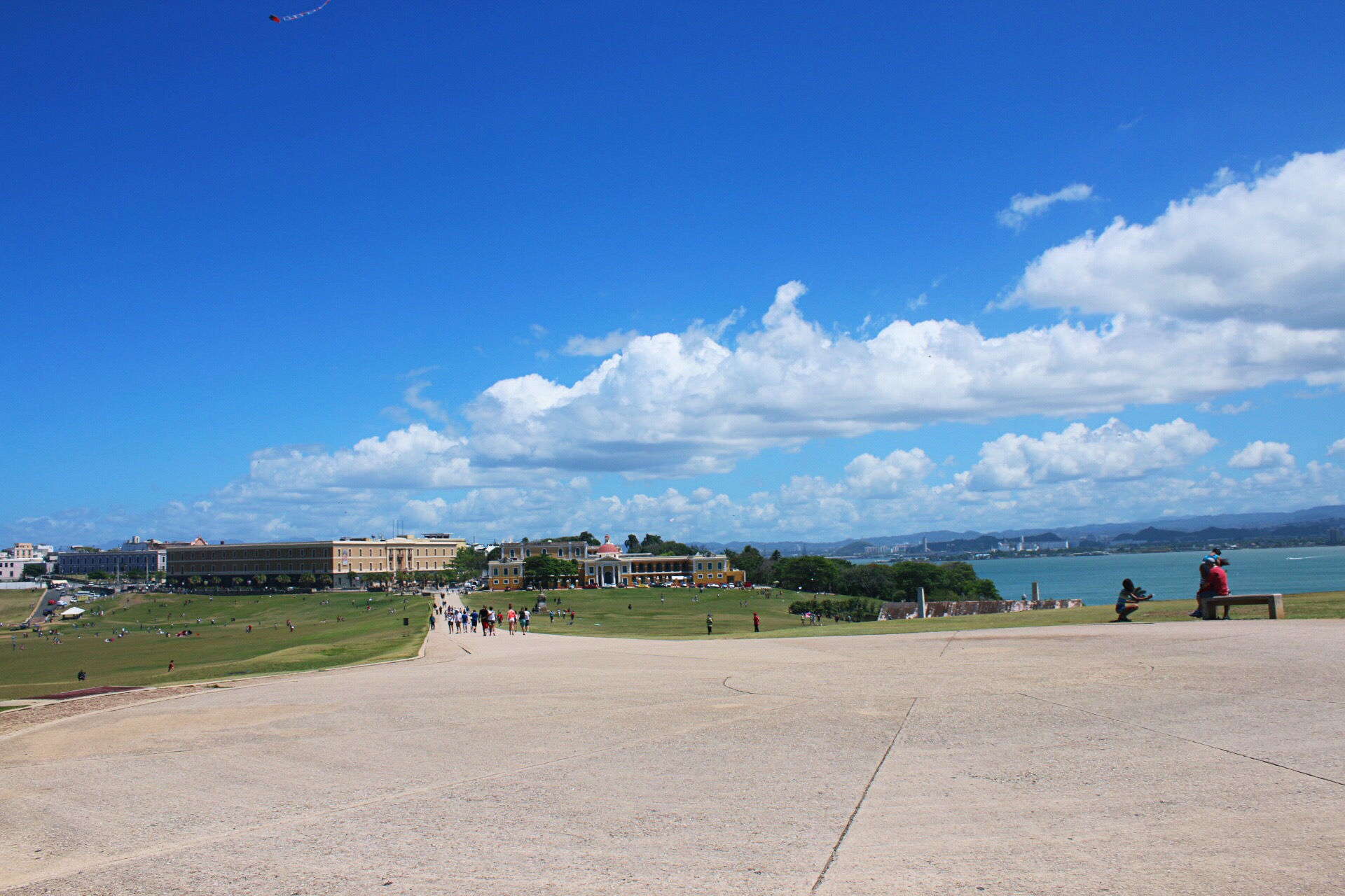 Park space in front of Castillo San Felipe del Morro in Old San Juan, Puerto Rico