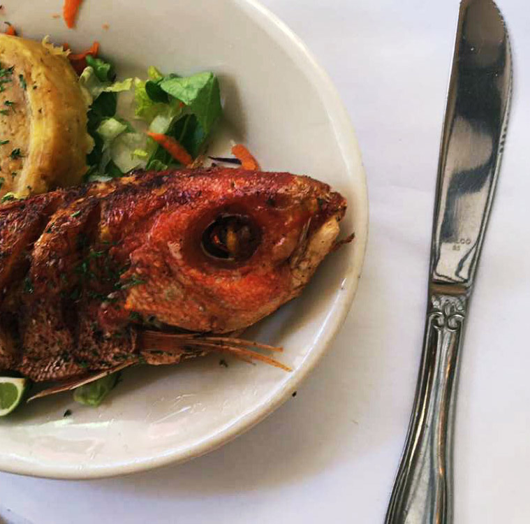 Snapper with Mofongo