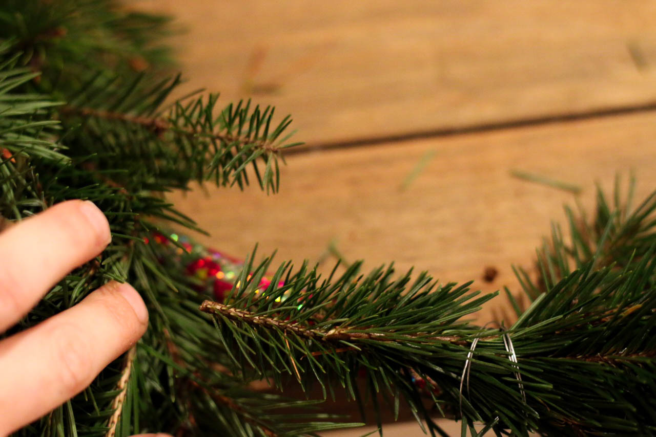 diy-natural-christmas-wreath-with-wire-hangers-or-a-hula-hoop-15