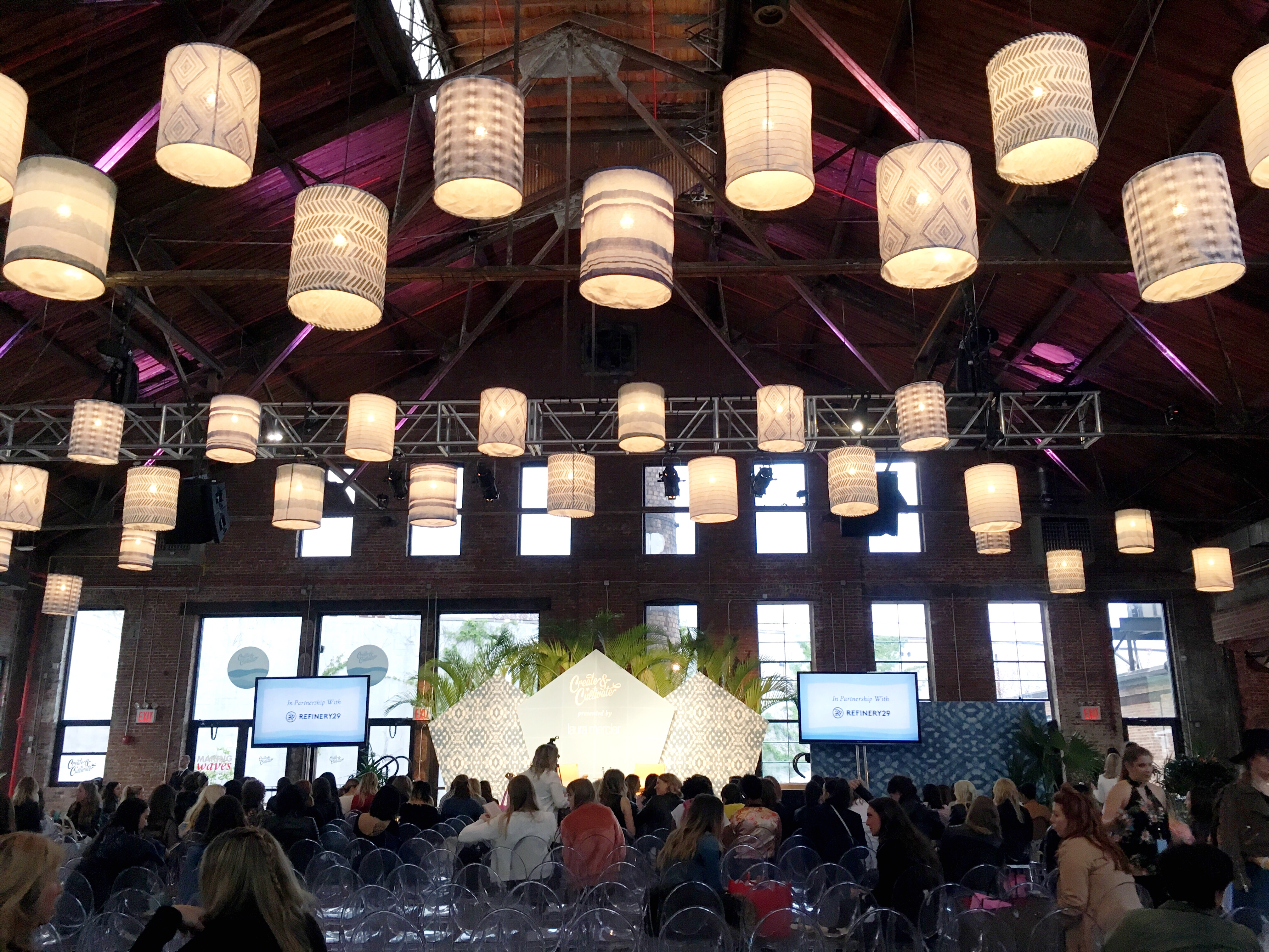 Stage before people took their seats to listen to Gloria Steinem at Create and Cultivate NYC 2017