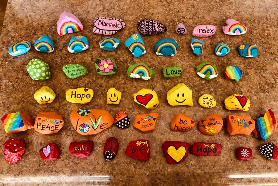 painted stones hopeful messages during covid-19 quarantine